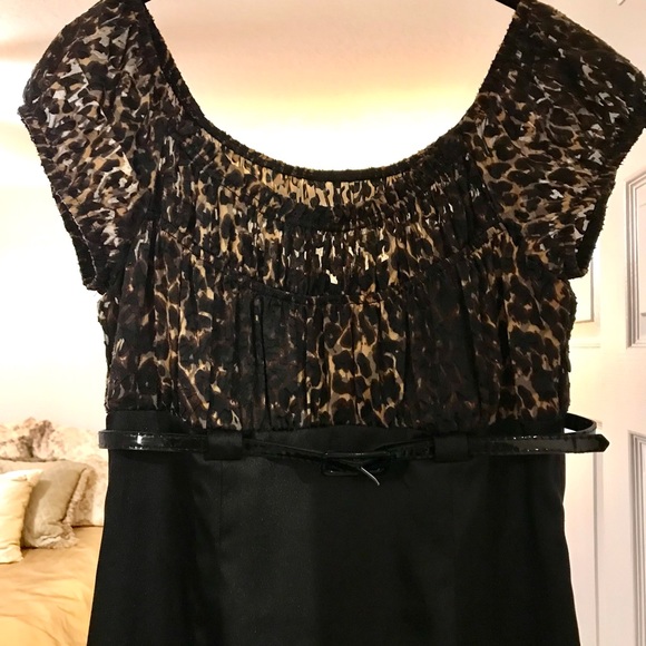 TAHARI Dress. Stunning Dress for Work or a Night Out High Waisted Black Satin - Picture 2 of 12